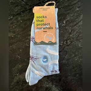 Blue Narwhal Socks